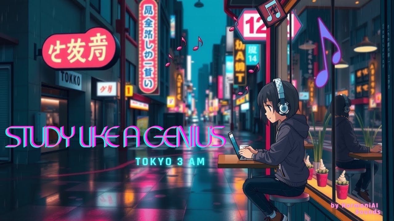 🎧 AI Tokyo Rain at 3 AM 🌙 Lofi Beats to Study Like a Genius