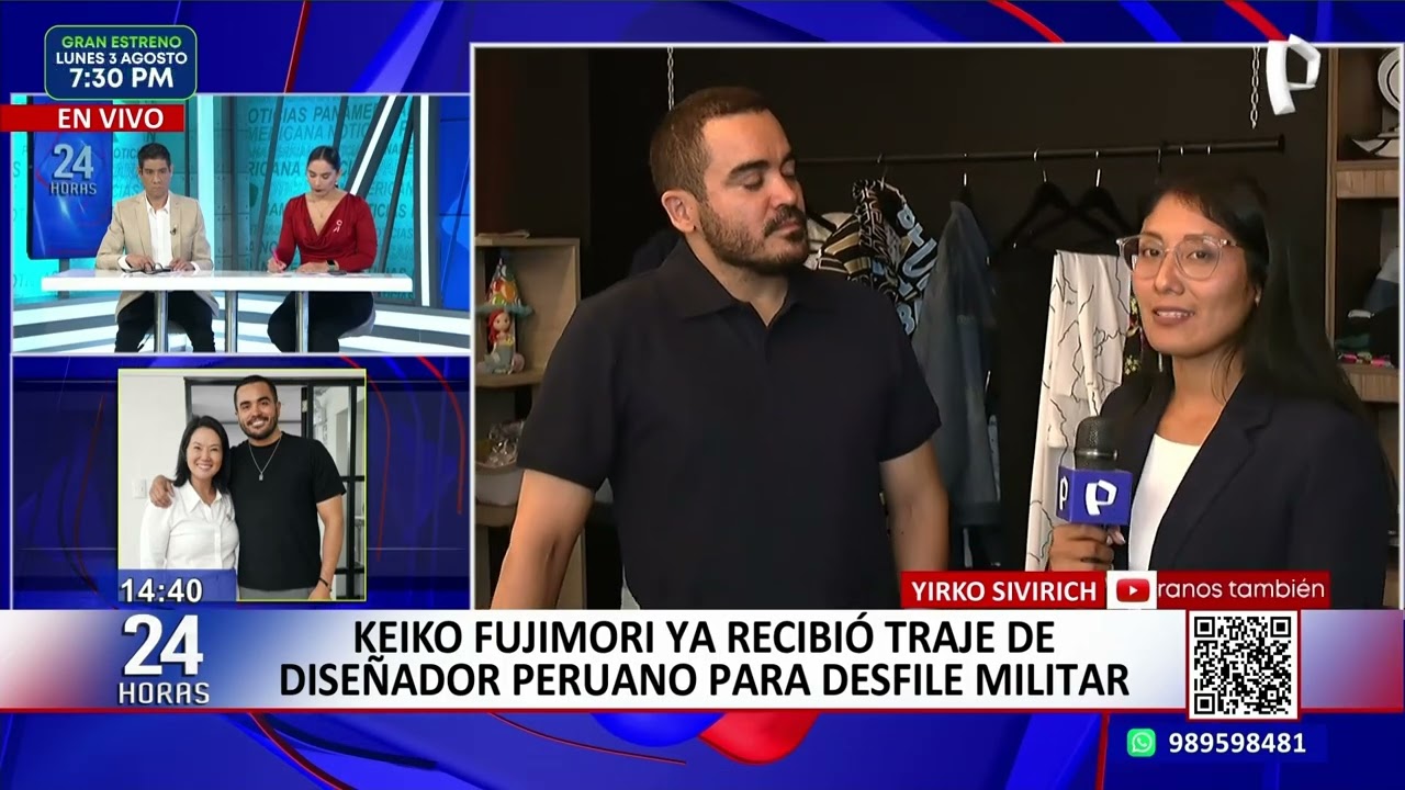 Dise&ntilde;ador peruano revela detalles del look que lucir&aacute; Keiko Fujimori en estas Fiestas Patrias