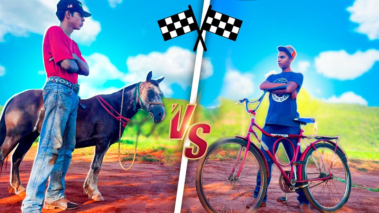 CORRIDA MINI CAVALO 🆚 BICICLETA