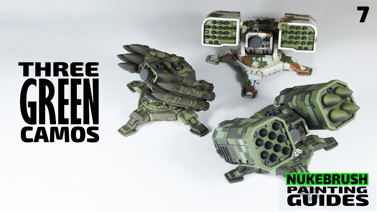 Hyperios Platforms in Green Camo | Painting guides | Warhammer 40K proxy