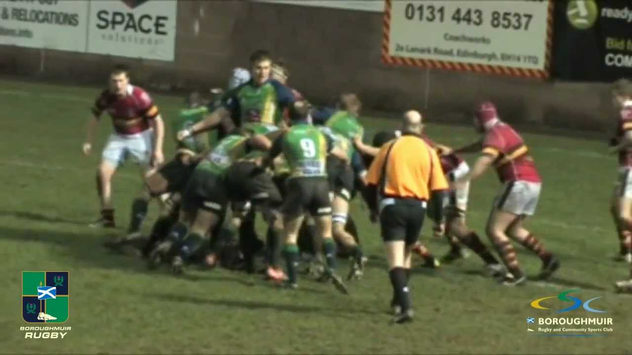Boroughmuir 1st XV v Stew Mel 1st XV Regional Cup Feb 2013