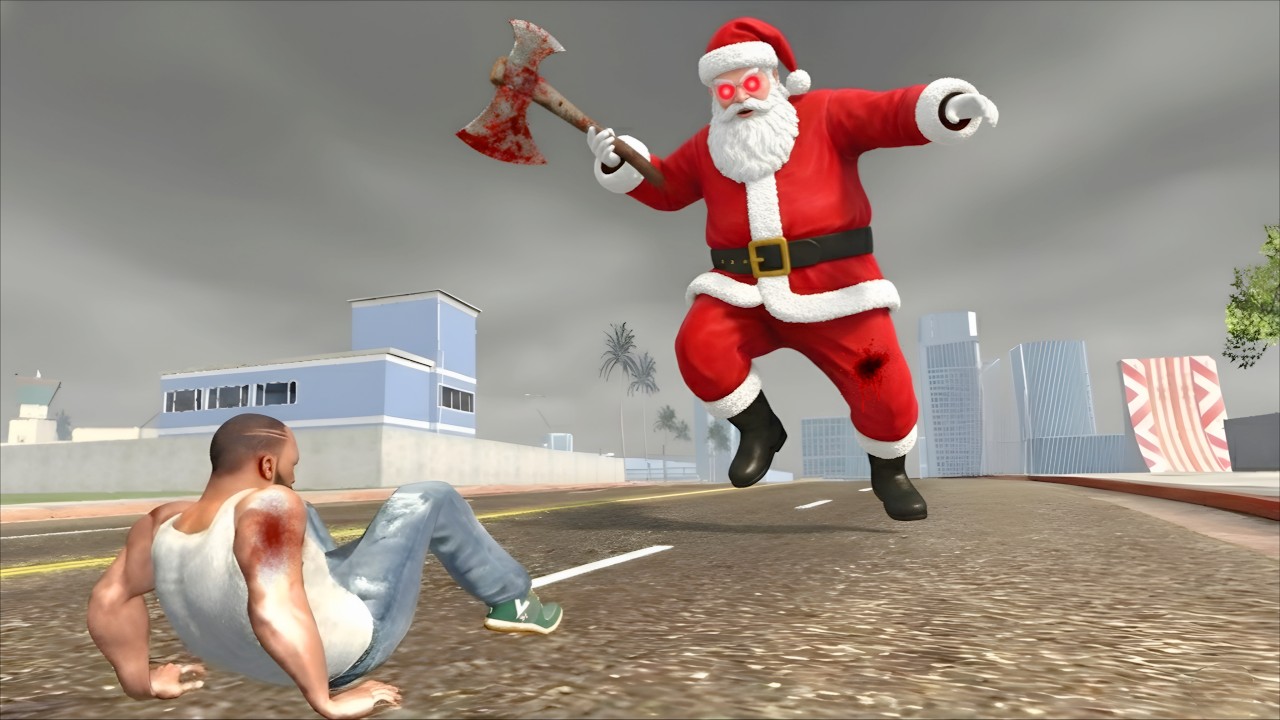 Creepy Santa Claus Attack On Franklin - INDIAN BIKES DRIVING 3D #trending #indianbikedriving3d 