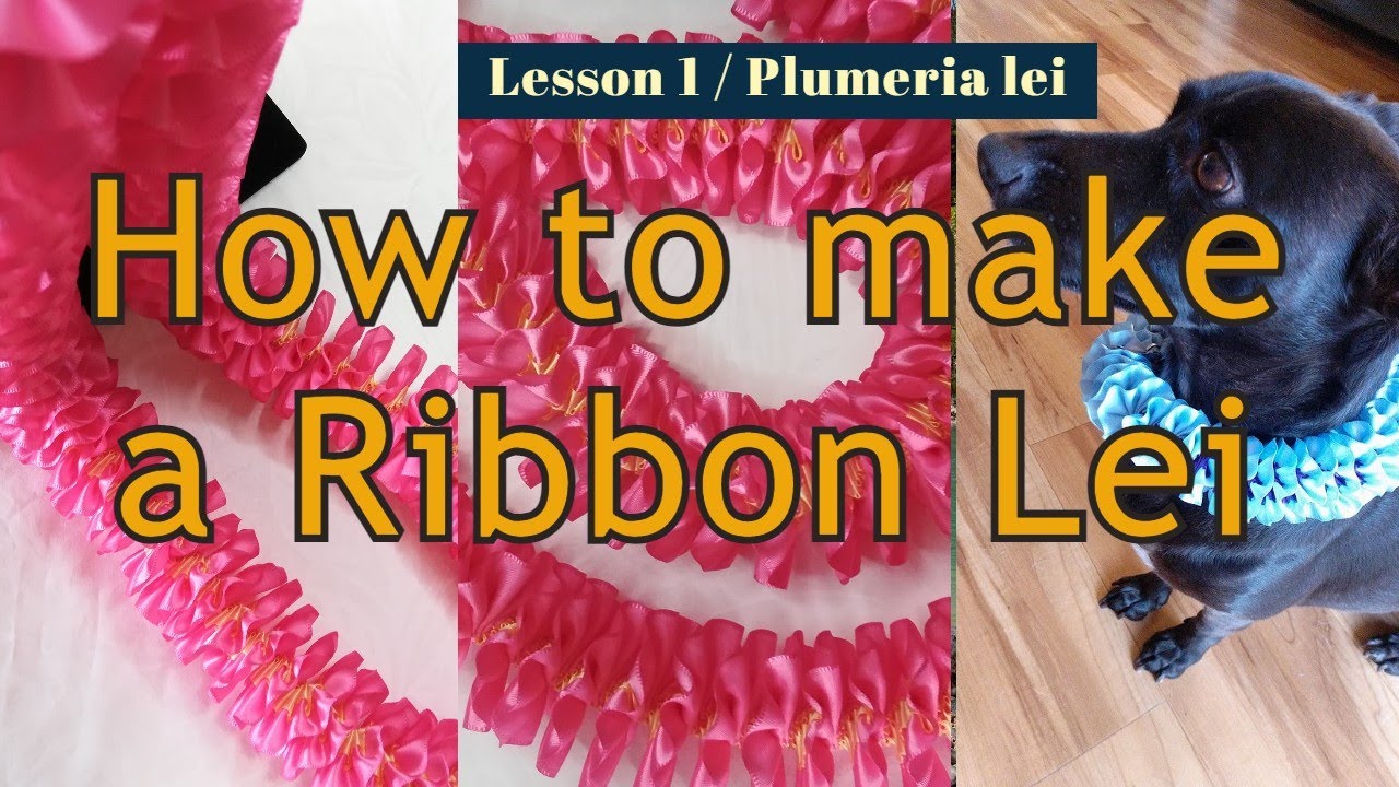 How to make a Ribbon Lei / Plumeria /Lesson 1 with a secret  technique
