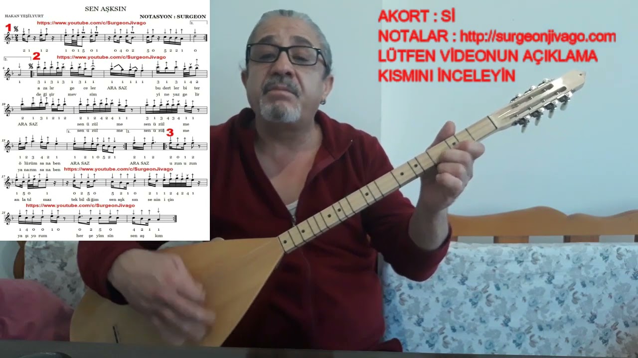 SOLFEJ V2 HAKAN YEŞİLYURT SEN AŞKSIN KISA SAP BAĞLAMA EKLEYEN SURGEON
