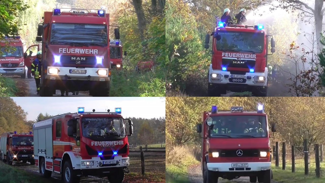 [WALDBRAND Übung IN BRAUNSDORF] Einsatzfahrten zum FL2-WALD