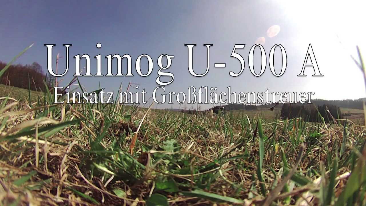 MB Unimog U500 A mit Gro&szlig;fl&auml;chenstreuer