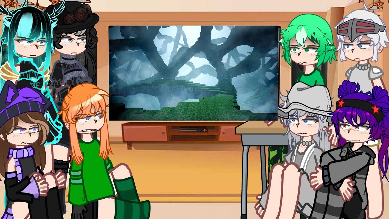Mob girl's Minecraft react to Searching For A World That Doesn't Exist - part (1/4)
