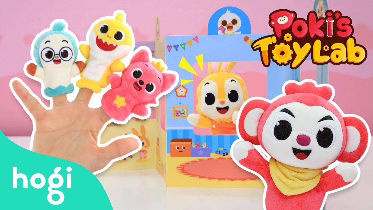 My friend the finger puppet | Finger family song | Poki's Toy Lab | Toy Review | Play with Hogi