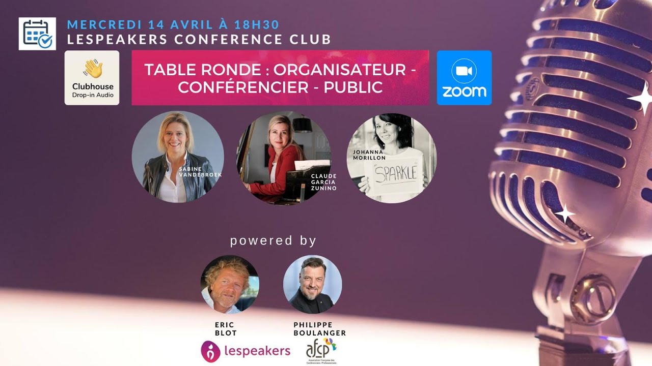 Table ronde propos&eacute;e par Sabine Vandebroek : Organisateur/Conf&eacute;rencier/Public - relation gagnante