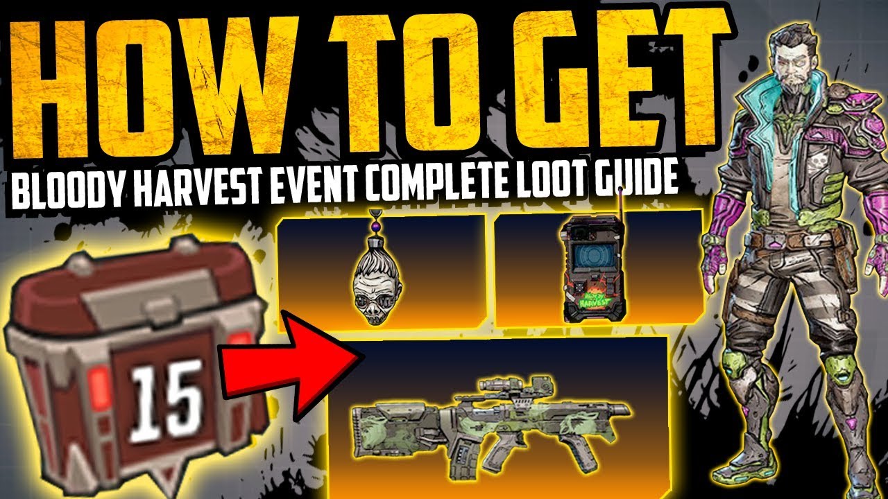 Borderlands 3: Bloody Harvest - ALL LOOT REWARDS GUIDE - How To Get - 15 Challenges