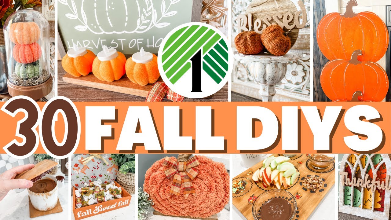 🍁30+ Fall Dollar Tree DIYS & Crafts to make your home COZY! (easy, $1 diys) Fall Decor 2025
