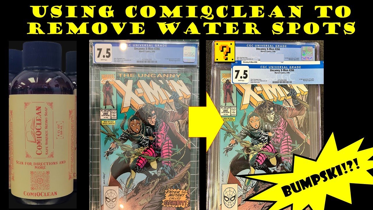 ComiqClean for removing water spots from Uncanny X-Men 266 comic book before CGC grading - BUMPSKI??