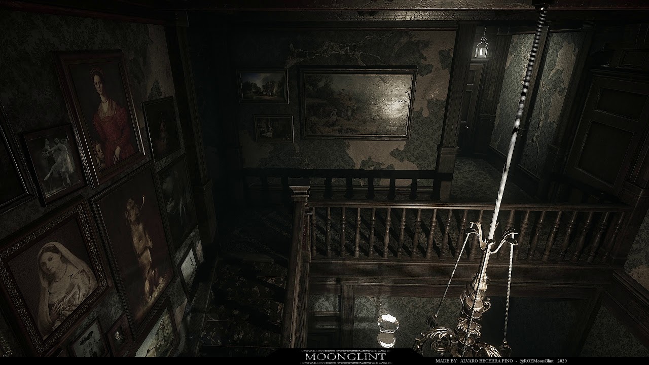 Unreal Engine 4 - Spencer Mansion 2F Staircase