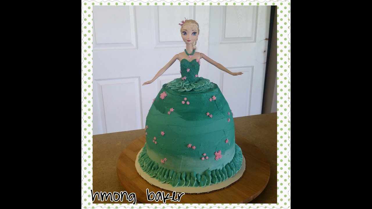 FROZEN FEVER ELSA CAKE. A Frozen Elsa Barbie Cake