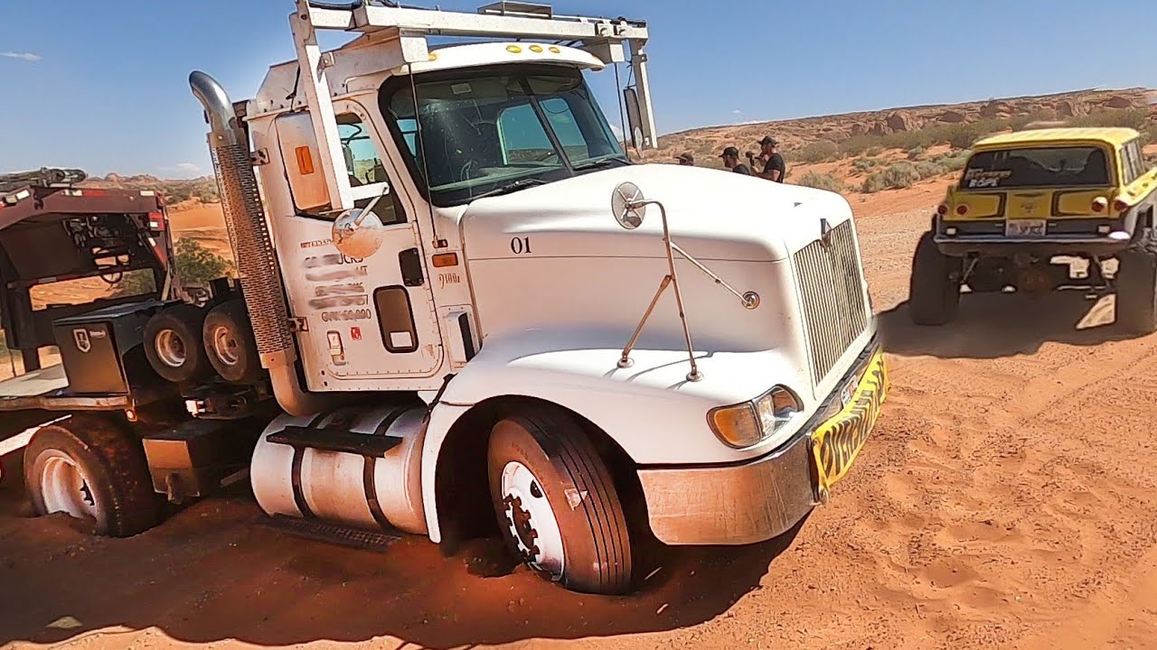 Semi Truck Get's Buried At Sand Hollow!