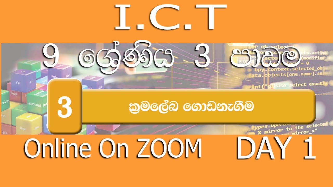 ක්‍රමලේඛ ගොඩනැගීම 9 ශ්‍රේණිය | Scratch Programing Grade 9 (Lesson1)
