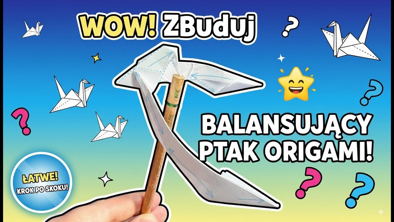 Origami Balansujący Ptak | Jak zrobić ptaka z papieru który lata