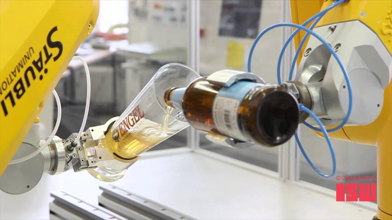 Bier einschenken mit Robotern