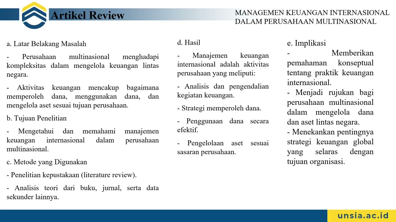 Artikel review UAS Bisnis Internasional