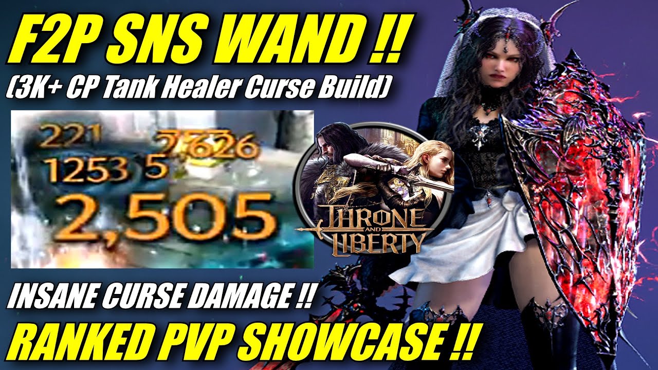 F2P SNS WAND BUILD !! INSANE Curse DMG, Tanky & Huge Heals - Ranked PVP Showcase Throne and Liberty