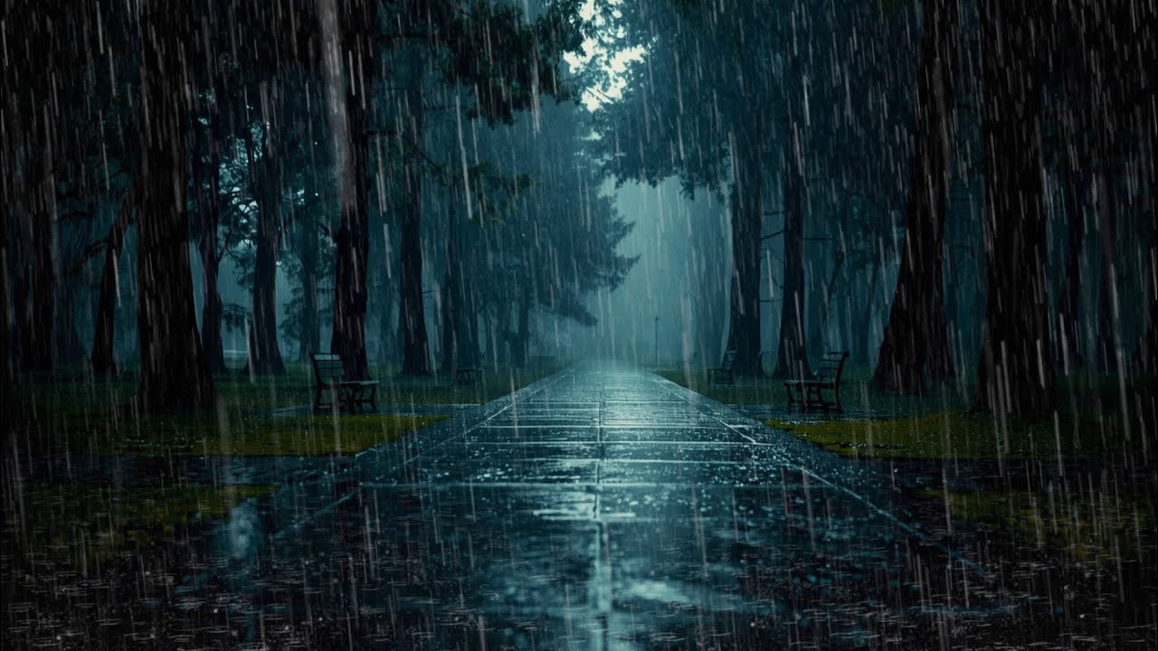 Calming City Park Rain Sounds | Urban Nature for Deep Sleep & Relaxation