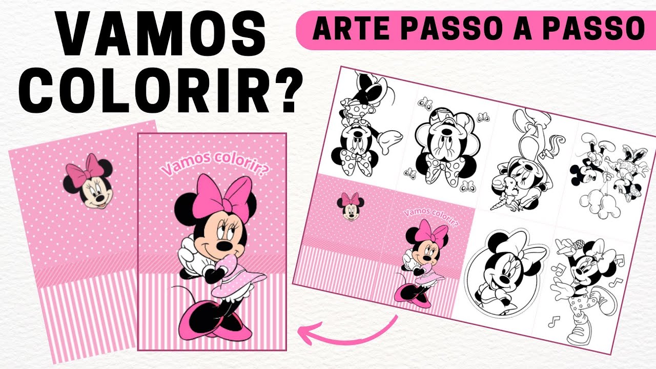 Como Fazer Livreto de Colorir Fácil na Folha Sulfite A4