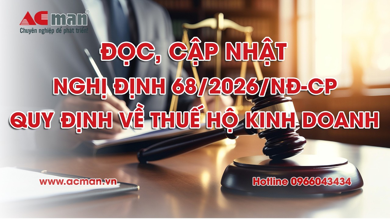 Nghị định 68/2026/NĐ-CP quy định về chính sách thuế hộ kinh doanh
