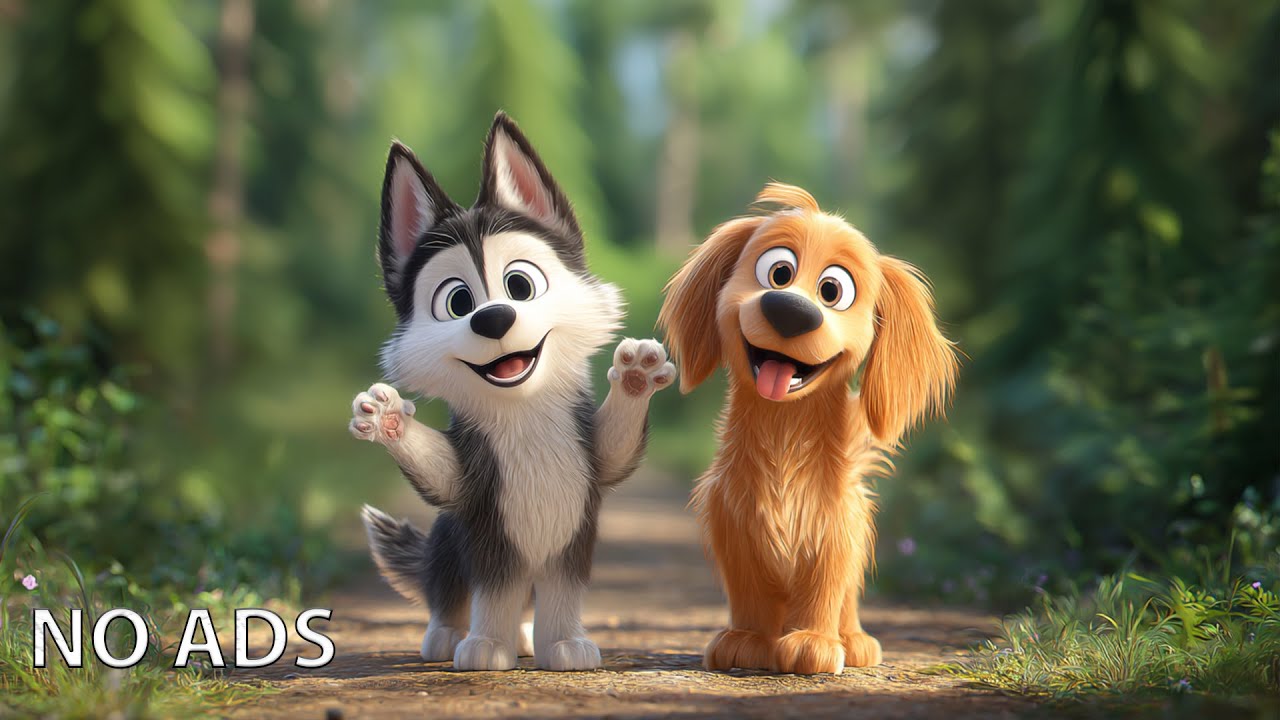 Лучший мультфильм для собак 🐶🎵 Расслабляющий мультфильм про собак с розовым шумом и звуками природы