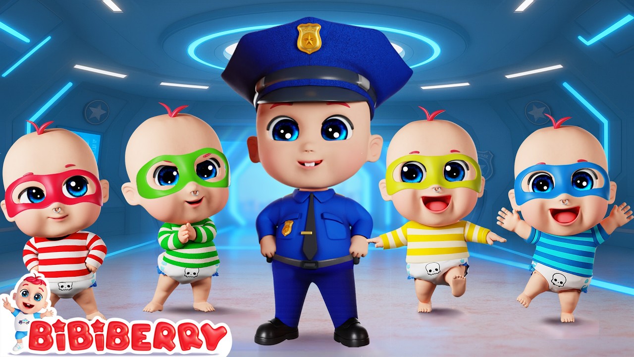 Little Police Heroes 🚓 | Police Song for Kids | Bibiberry Nursery Rhymes & Kids Songs
