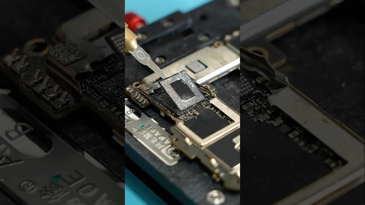 CPU reballing&mdash; precision, skill and a second life!⚙️📱 How to repair it like a Pro🔧🔥#cpu repair