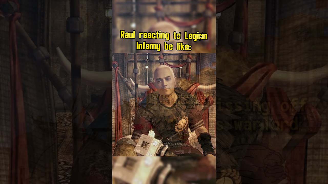 Raul reacting to Legion Infamy in Fallout New Vegas be like: #fallout #memes #shorts