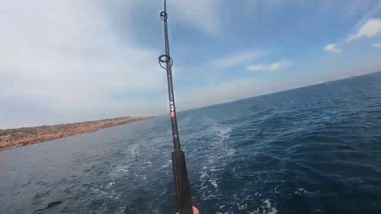 Trolling for Big Australian salmon off the west coast of Eyre Peninsula