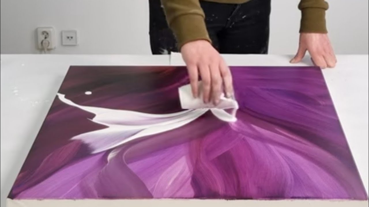 Hues of Violet / Abstract Acrylic Painting Demo ~ Devotion