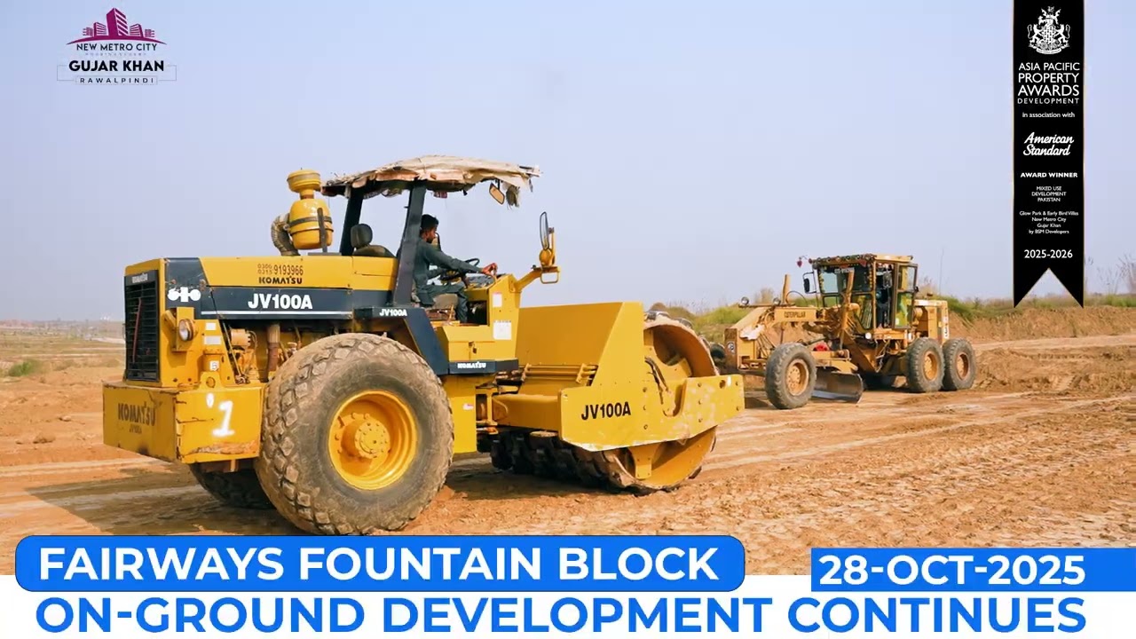 New Metro City Gujar Khan: Fairways Fountain Block Development Update