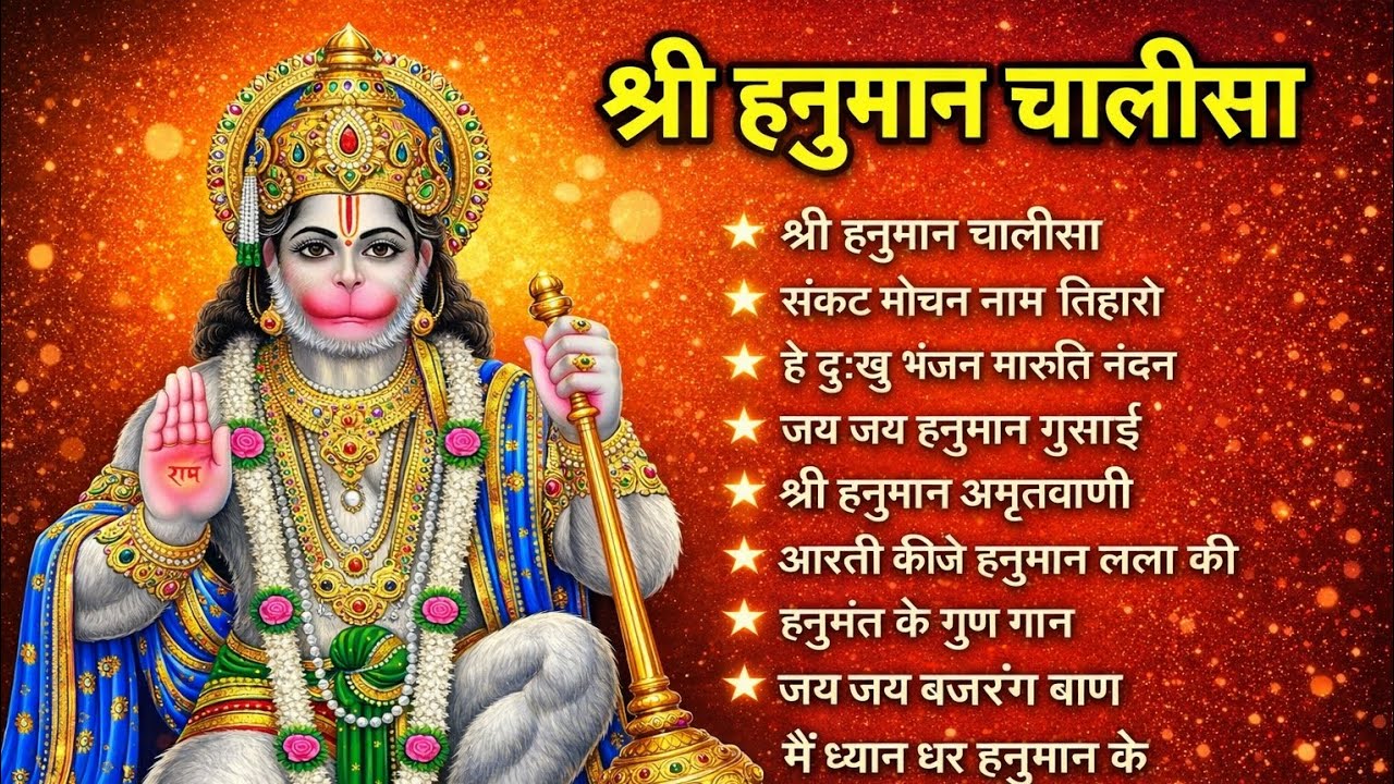श्री हनुमान चालीसा | Super Fast Nonstop | संकटमोचन हनुमान जी का शक्तिशाली पाठ | Full Bhakti Song
