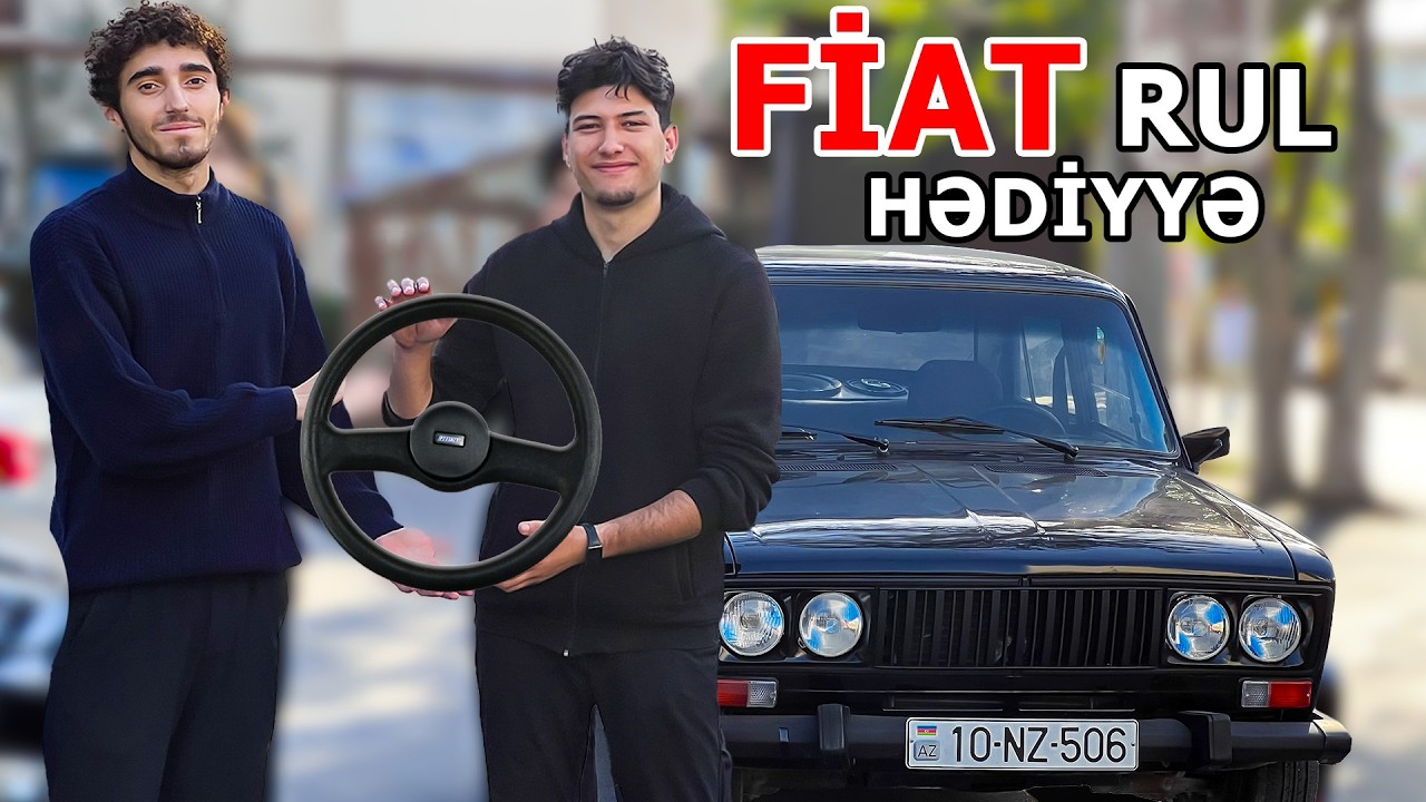 DOSTUMUN MAŞININA FİAT RUL ALDIM Çox Sevindi 😂
