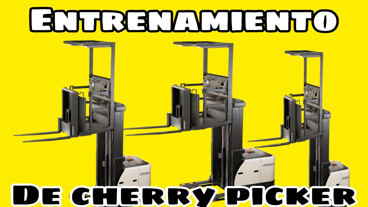 Entrenamiento de Cherry, picker cómo operar  un cherry picker .