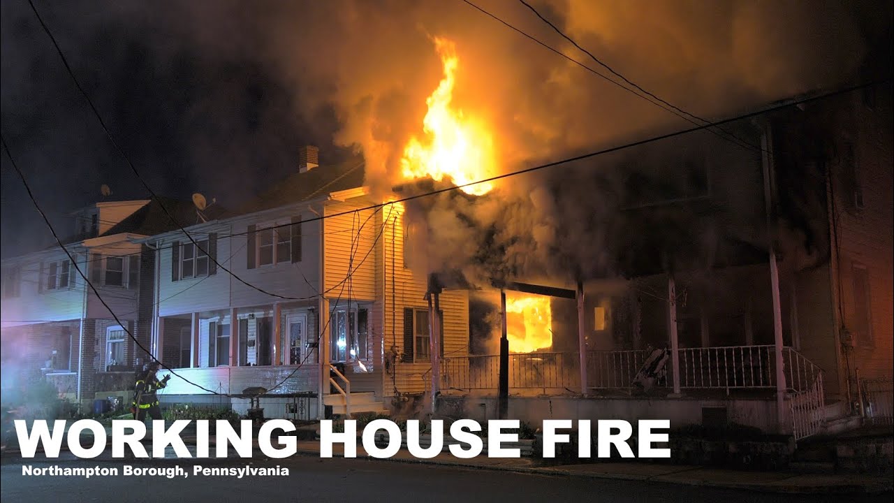 Heavy Fire on arrival in Northampton PA **EARLY VIDEO**