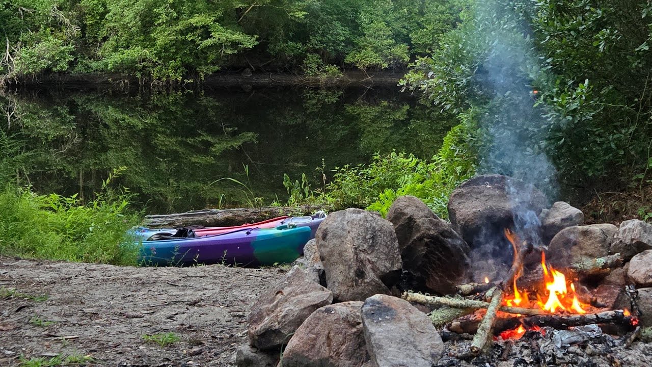 Kayak camping on the Pawcatuck River at Phantom Bog