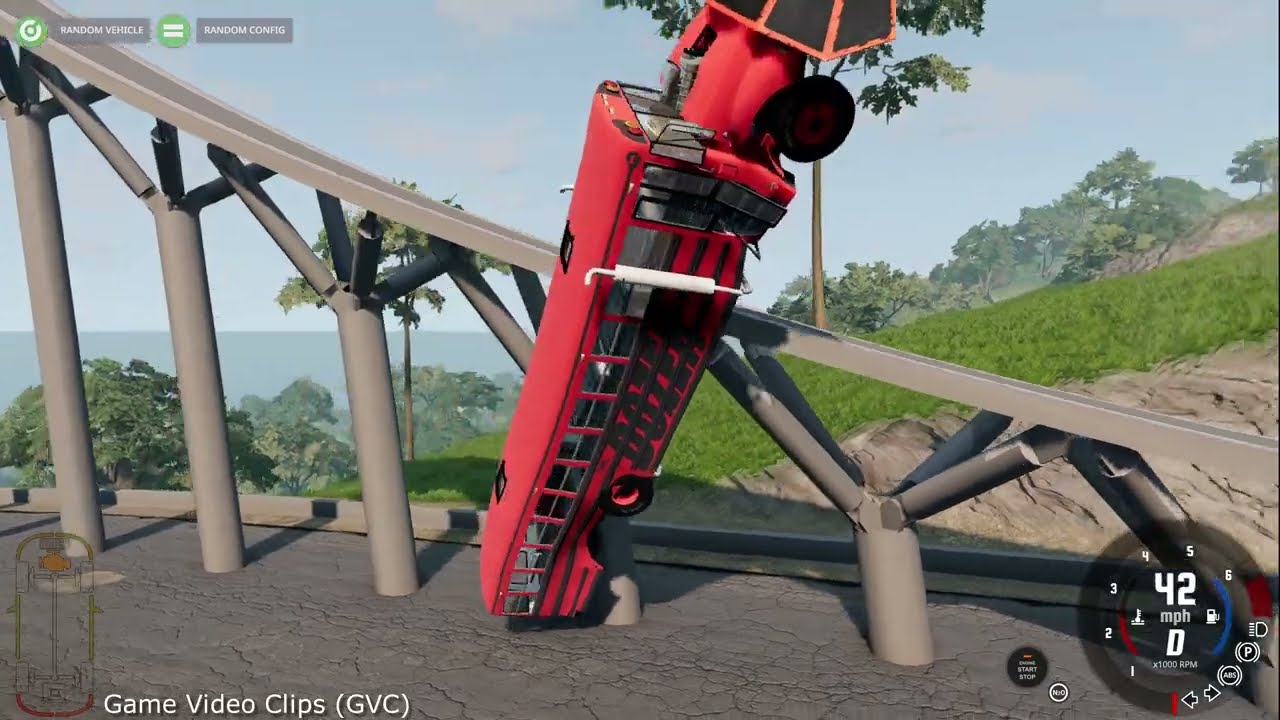 School Bus vs Downhill DESTRUCTION Ramp