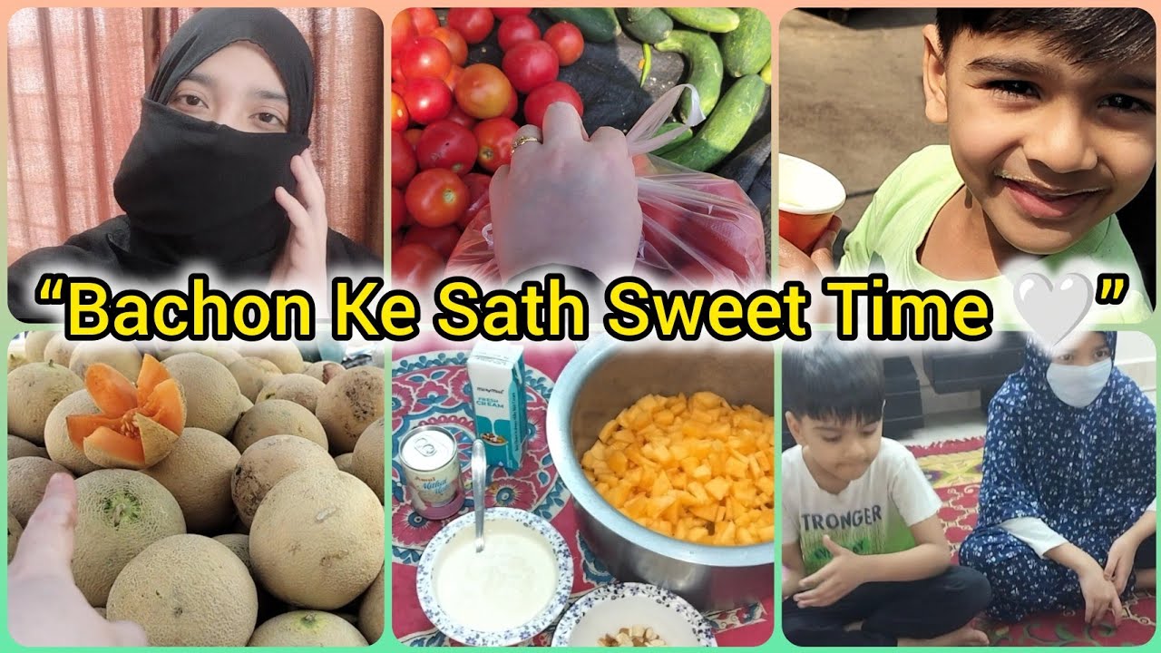 Weekly Tarkari 🛒 | Bachon Ke Sath Musk Melon Delight 🍈 | Real Mom Life Vlog