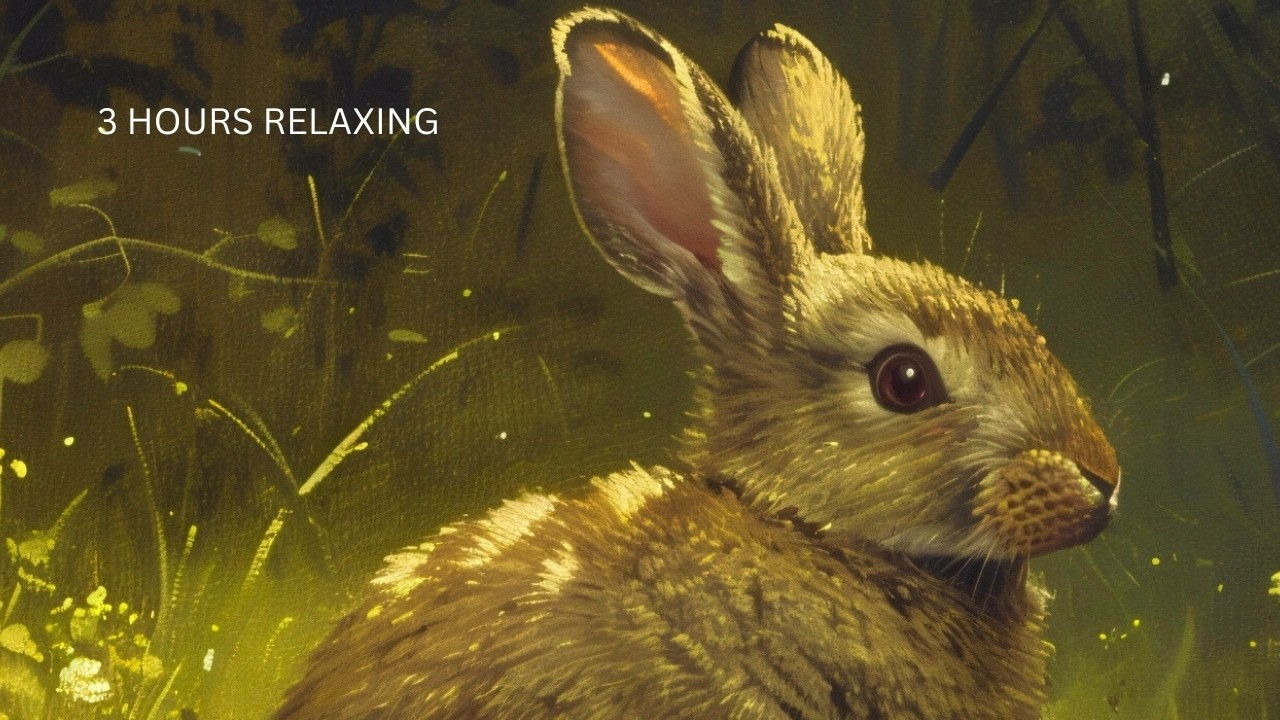 3 Hour Woodland Rabbit Screensaver 🌸 Relaxing Spring Pastel Bunny Art for TV or Monitor