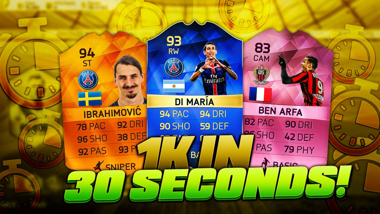 FIFA 16: MAKING 1K COINS IN 30 SECONDS - CRAZY TRADING CHALLENGE!!
