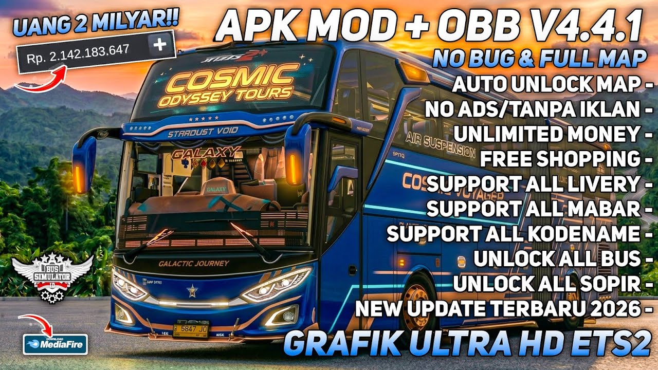 ОБНОВЛЕНИЕ BUSSID 4.4.1!! ПОСЛЕДНЯЯ ВЕРСИЯ BUSSID V4.4.1 APK + OBB НЕОГРАНИЧЕННЫЕ ДЕНЬГИ 2026 | С...