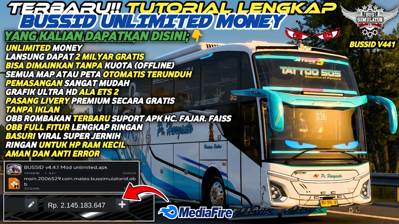 Cara Pasang Mod BUSSID Unlimited Money Terbaru | Full Tutorial + Link Download