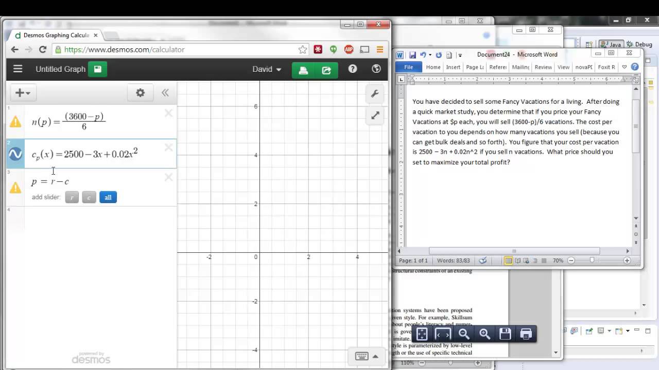 Using Desmos For Calculus Modelling