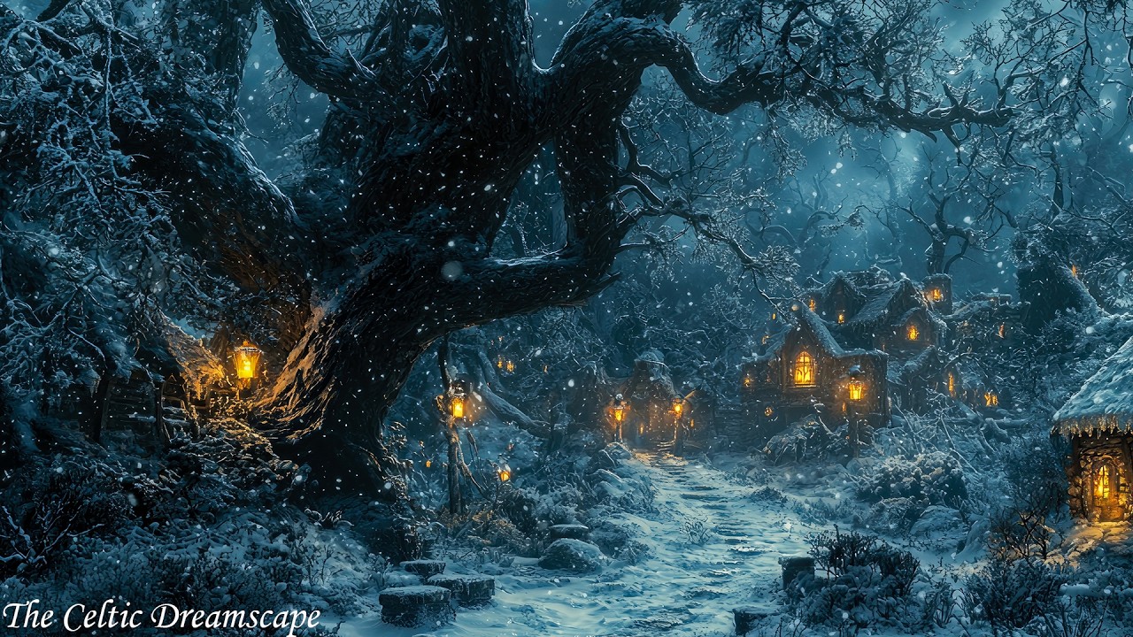 The Snowbound Witchwood Cabin | Medieval Celtic Winter Ambience for Study & Deep Focus