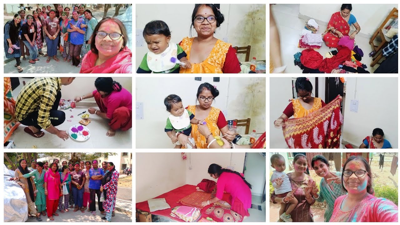 হোলির দিনটা কোয়ার্টারের দিদিদের সাথে ভালোই কাটালাম ✅রাতে বর নিয়ে এলো খাসির মাংস 😋