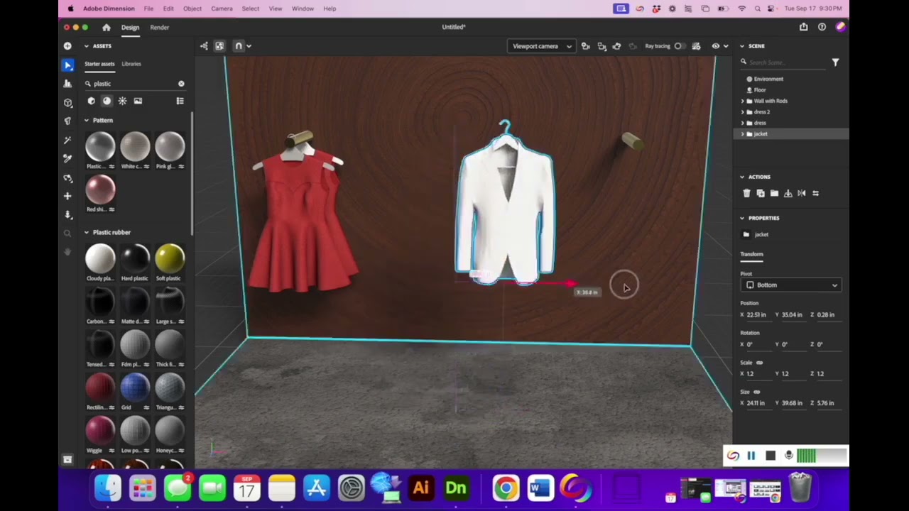 Building a 3D Planogram Wall Display for Fashion Merchandising in Adobe Dimension