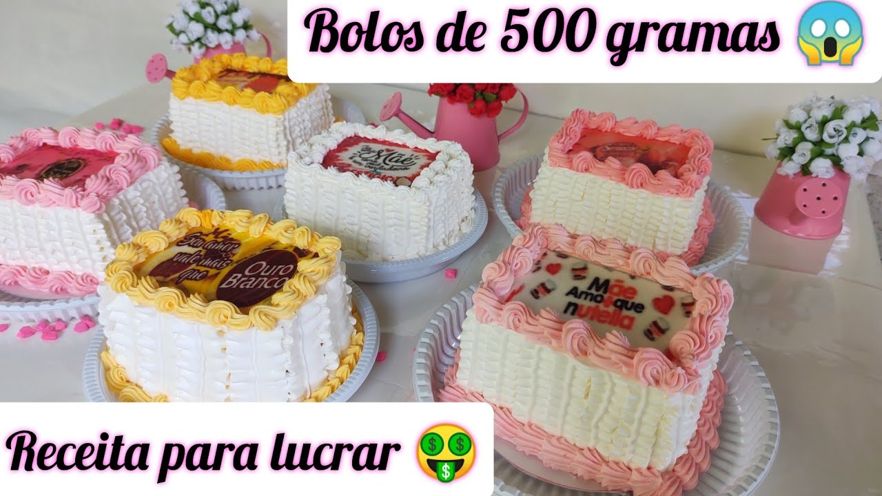 MINI BOLOS DE 500G/COM RECHEIO DE OURO BRANCO E PRESTÍGIO/ LUCRE COM ESSA RECEITA/ DIA DAS MÃES